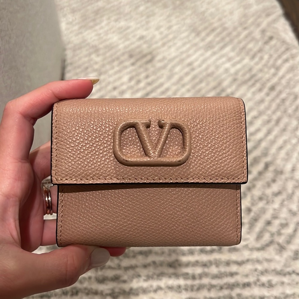 Valentino Nude Mini Fold Wallet